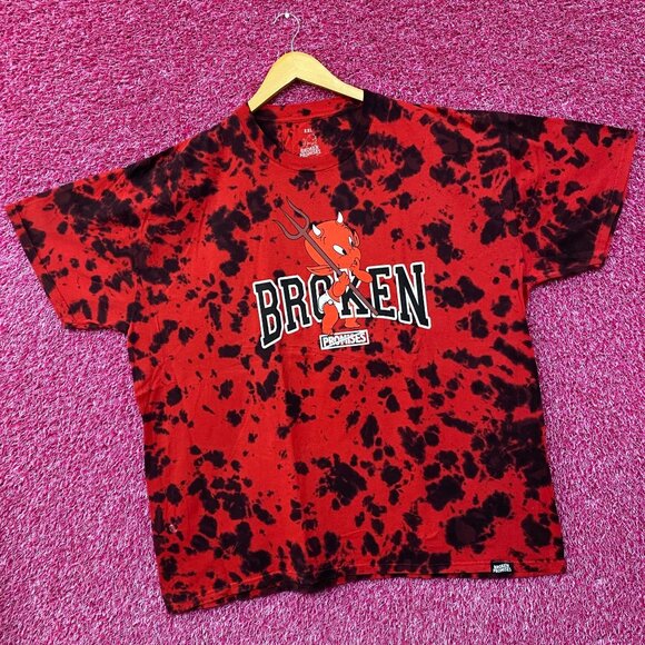 Broken Promises x Hot Stuff Little Devil Tie-Dye T-Shirt 2XL - Picture 3 of 4